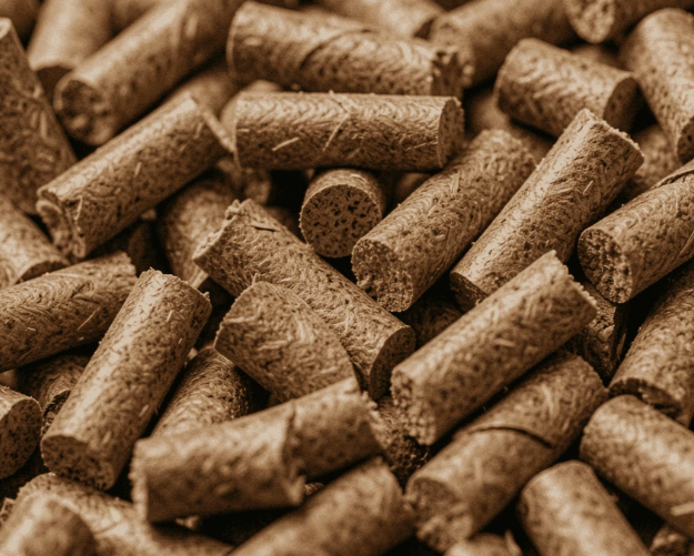 Wood pellets biomass fuel